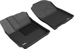 Hyundai Kona Floor Mats - Front - 3D MAXpider - Kagu - Black - `18-`20 Hyundai Kona Floor Mats - Front - 3D MAXpider - Kagu - Black - `18-`20